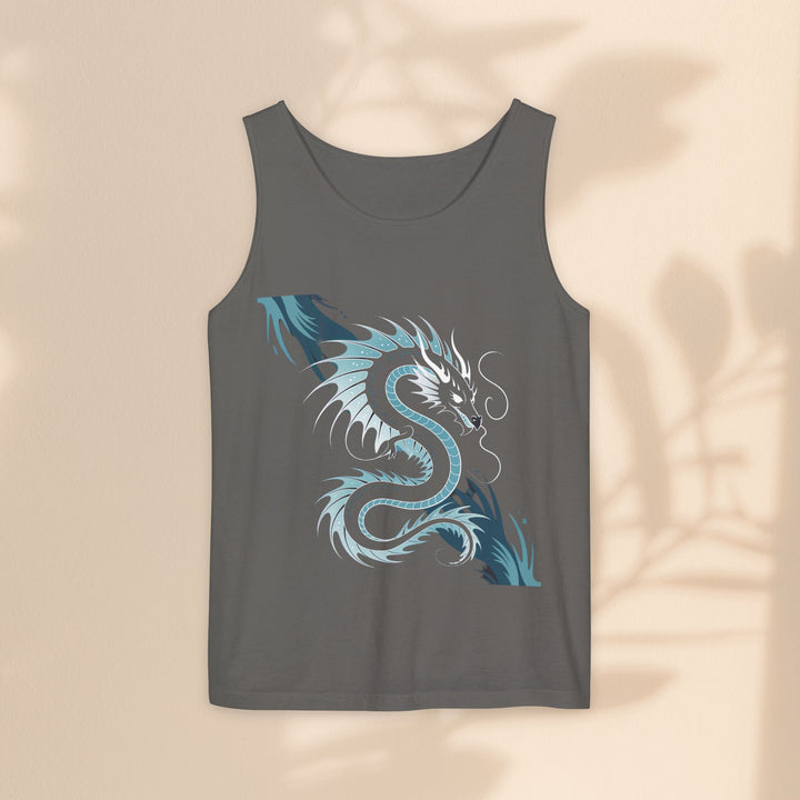 Dragon Art Unisex Tank Top - Stylish Summer Wear, Festival Apparel, Gift for Art Lovers, Beach Outfits, Cool Graphic Shirt