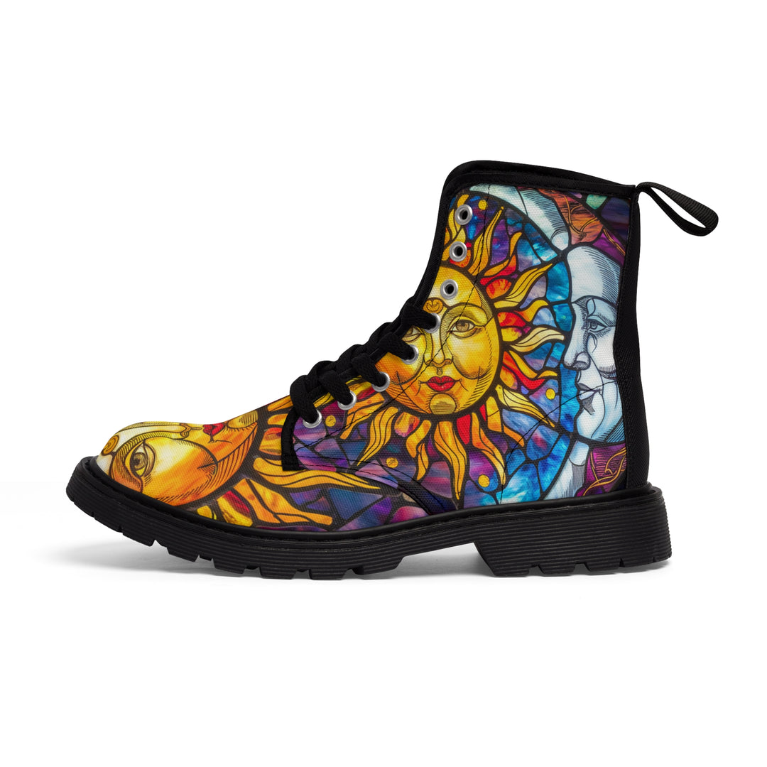 Women's Canvas Boots - Sun and Moon