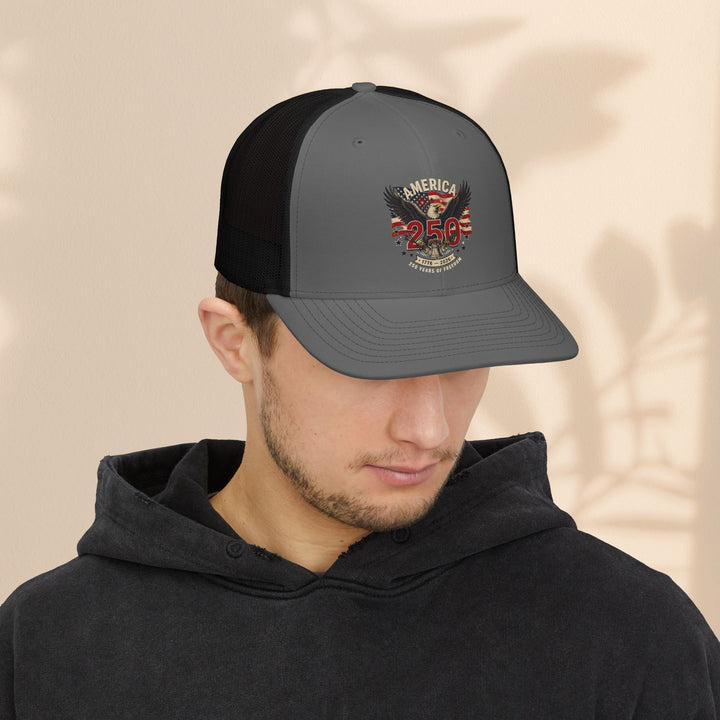 Americana Eagle Trucker Cap – Patriotic Snapback Hat