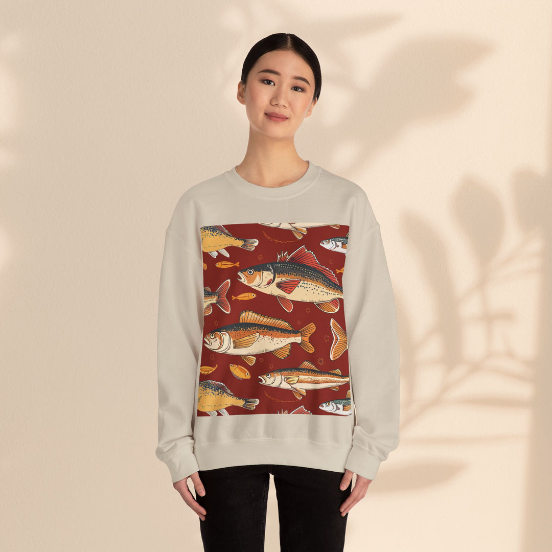 Unisex Heavy Blend™ Crewneck Sweatshirt - Red Fish