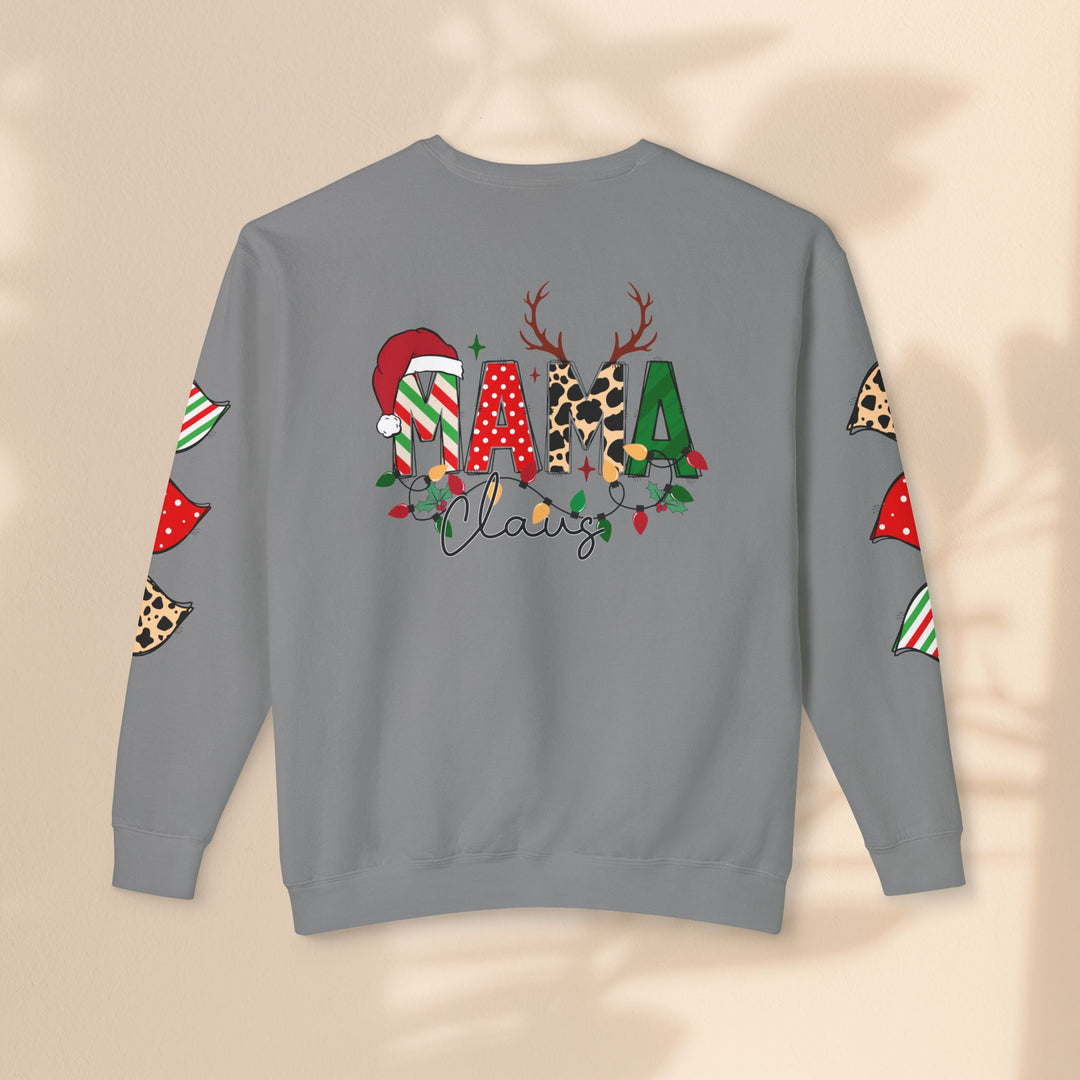 Unisex Lightweight Crewneck Sweatshirt - Mama Claus