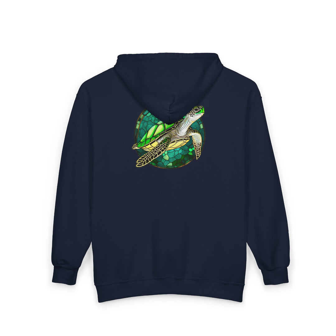 Stained Glass Turtle - Unisex Heavy Blend™ Full Zip Hooded Sweatshirt