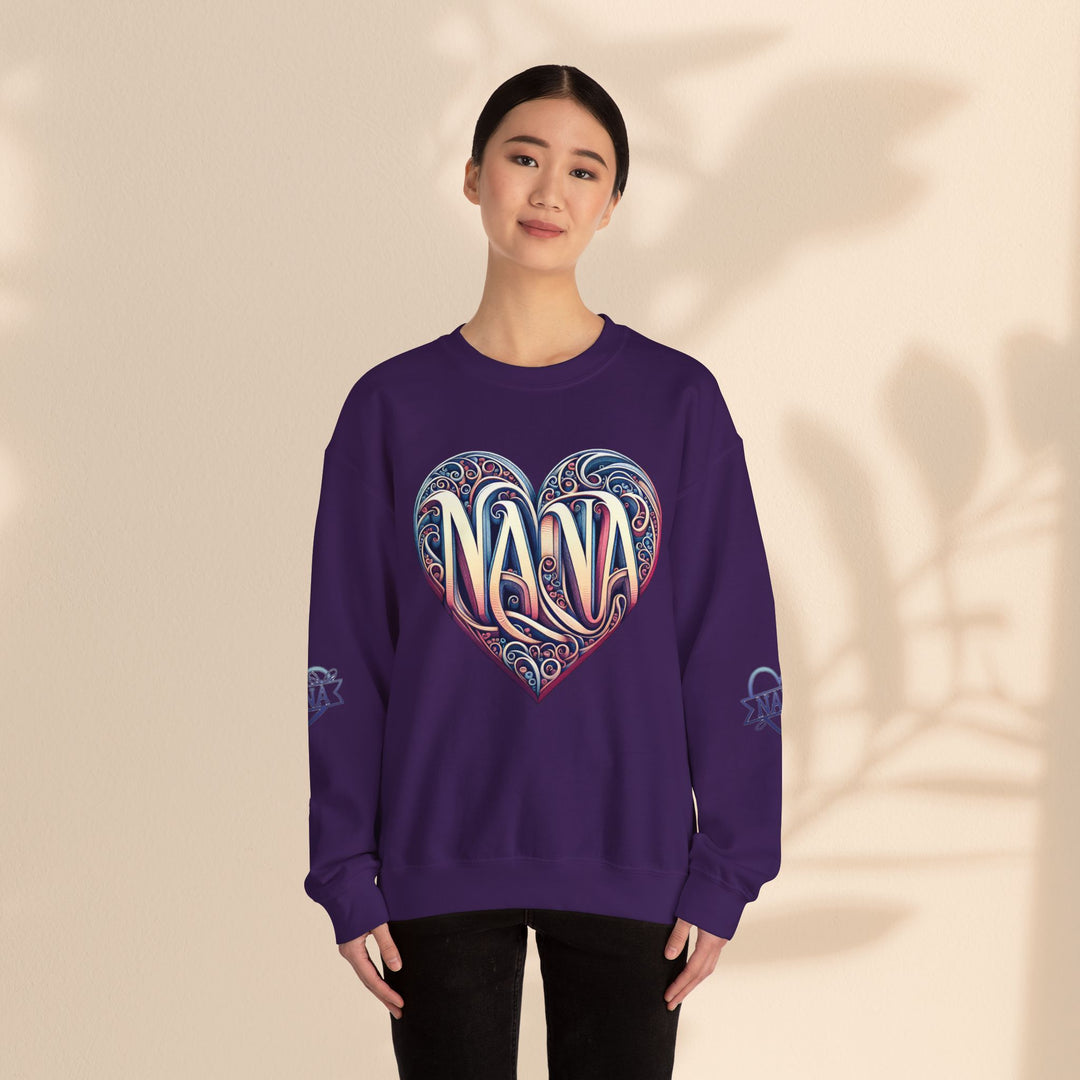 Nana Heart Design Unisex Crewneck Sweatshirt - Cozy Gift for Grandmothers