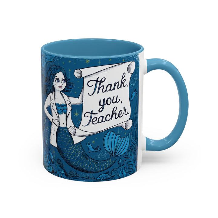 Accent Coffee Mug (11, 15oz) - Thank You Teacher Mug