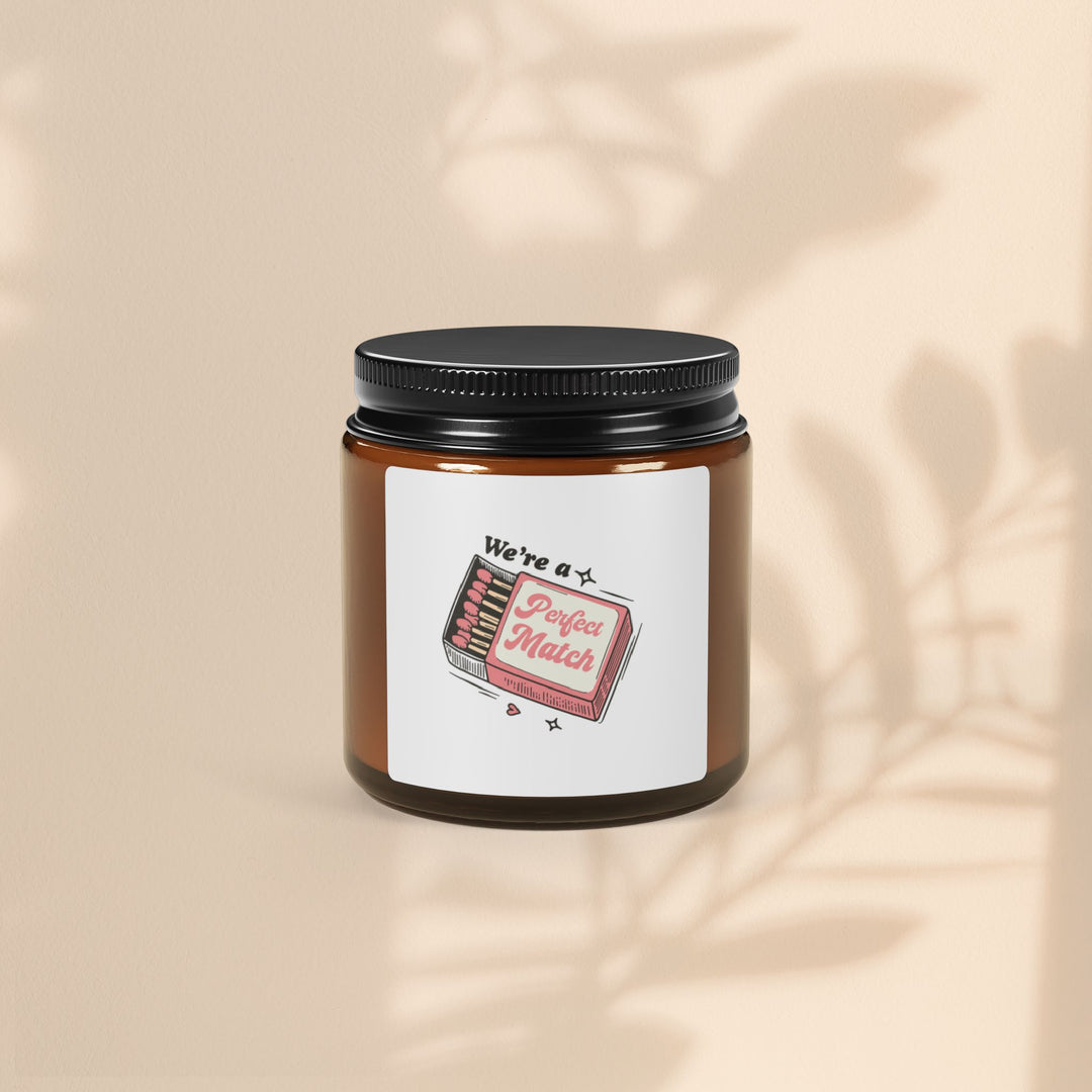 Scented Soy Candle (Multi-Size, Amber Jar) - We're A Perfect Match