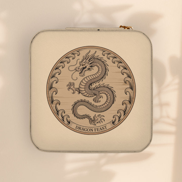 Dragon Jewelry Travel Case — Compact Pink Portable Organizer