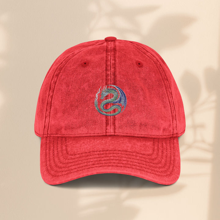 Vintage Embroidered Dragon Cap, Retro Baseball Hat, Gift for Her, Boho Accessories, Festival Wear, Casual Outfit