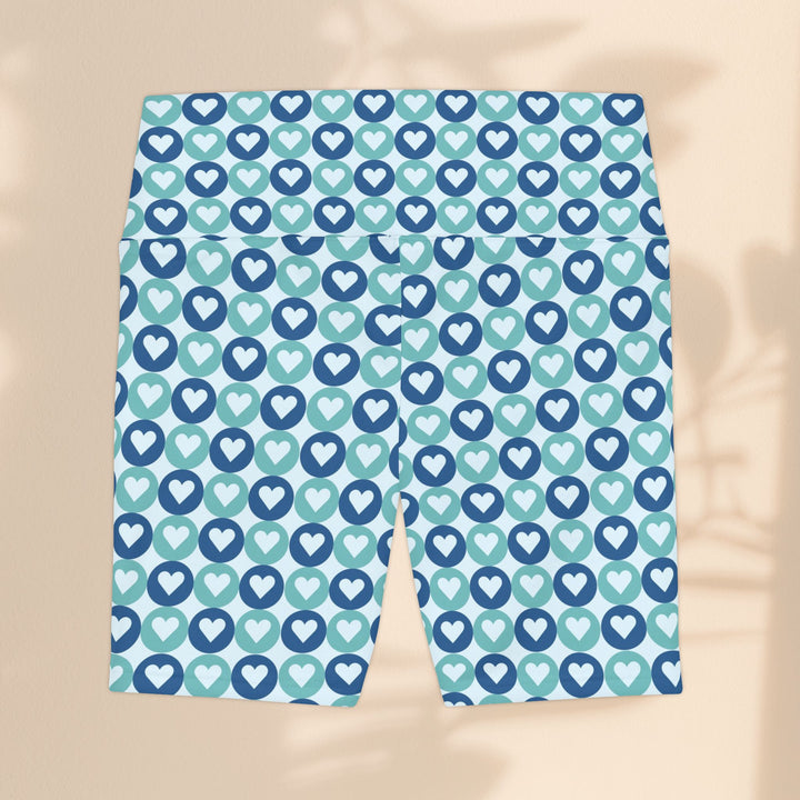 Heart Pattern Women's Workout Shorts - Stylish Fitness Apparel for Active Lifestyles
