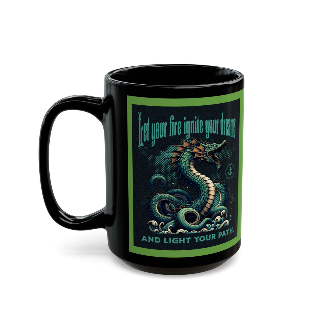 Black Mug (11oz, 15oz) - Dragon Light