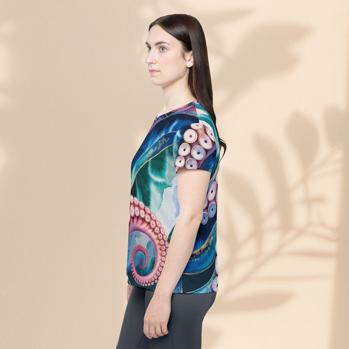 Octopus Tentacle Women's Sports Jersey — All-Over Print Marine Art Top