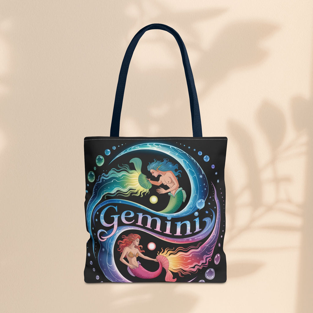 Gemini Zodiac Tote Bag - Colorful Astrology Bag, Gift for Astrology Lovers, AOP Tote for Geminis, Horoscope Design, Birthday Gift