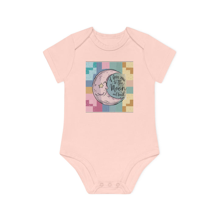 Baby Organic Short Sleeve Bodysuit - Love You To The Moon and Back