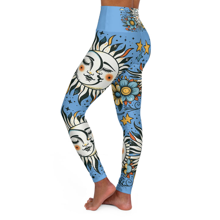 High Waisted Yoga Leggings - Sun and Moon