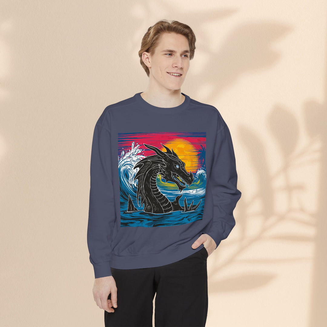 Unisex Garment-Dyed Sweatshirt - Conquering Dragon