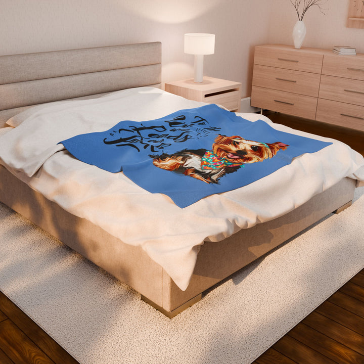 Dog Lover's Velveteen Plush Blanket - 'To the Woman Who Leads Our Pack'