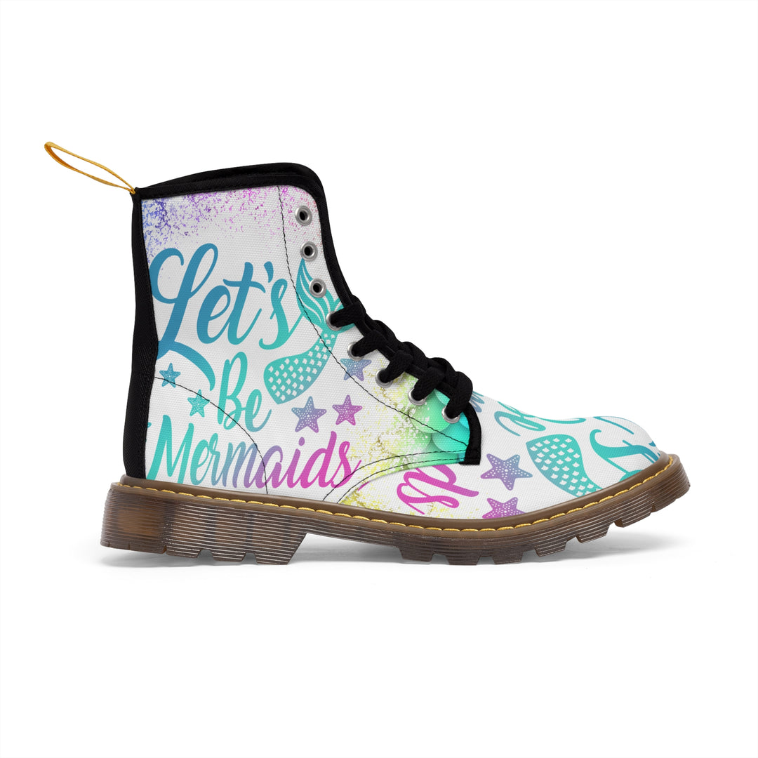 Women's Canvas Boots - Let's Be Mermaids