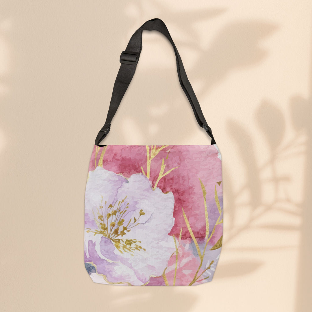 Adjustable Tote Bag  - Pastel Roses