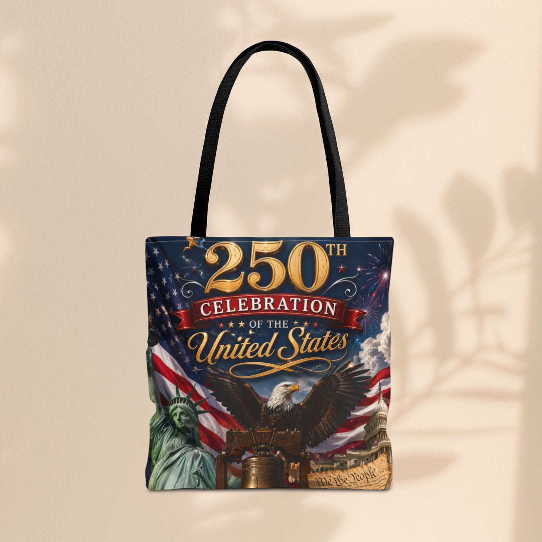 Patriotic American Flag & Eagle Tote Bag — 250th United States Celebration