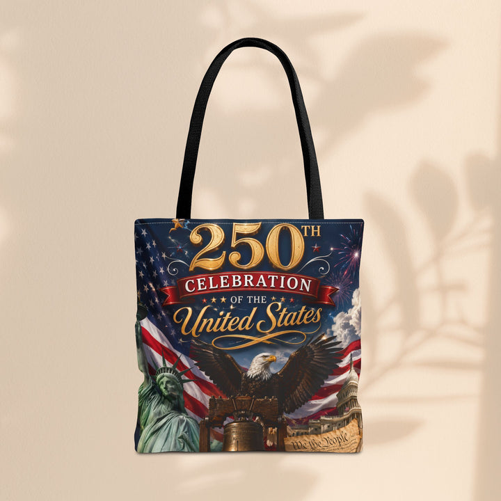 Patriotic American Flag & Eagle Tote Bag — 250th United States Celebration