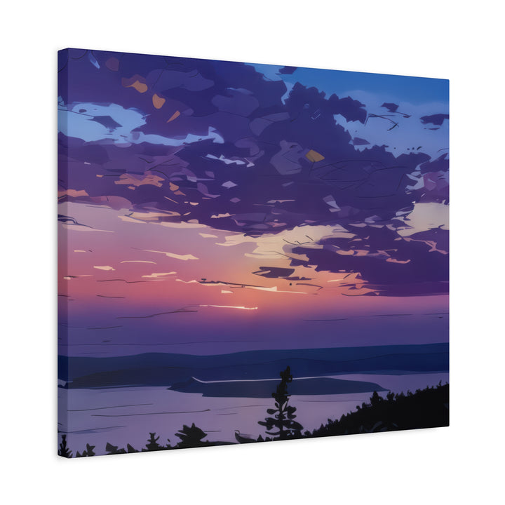 Elegant Sunset Canvas Print for Bedroom and Living Room