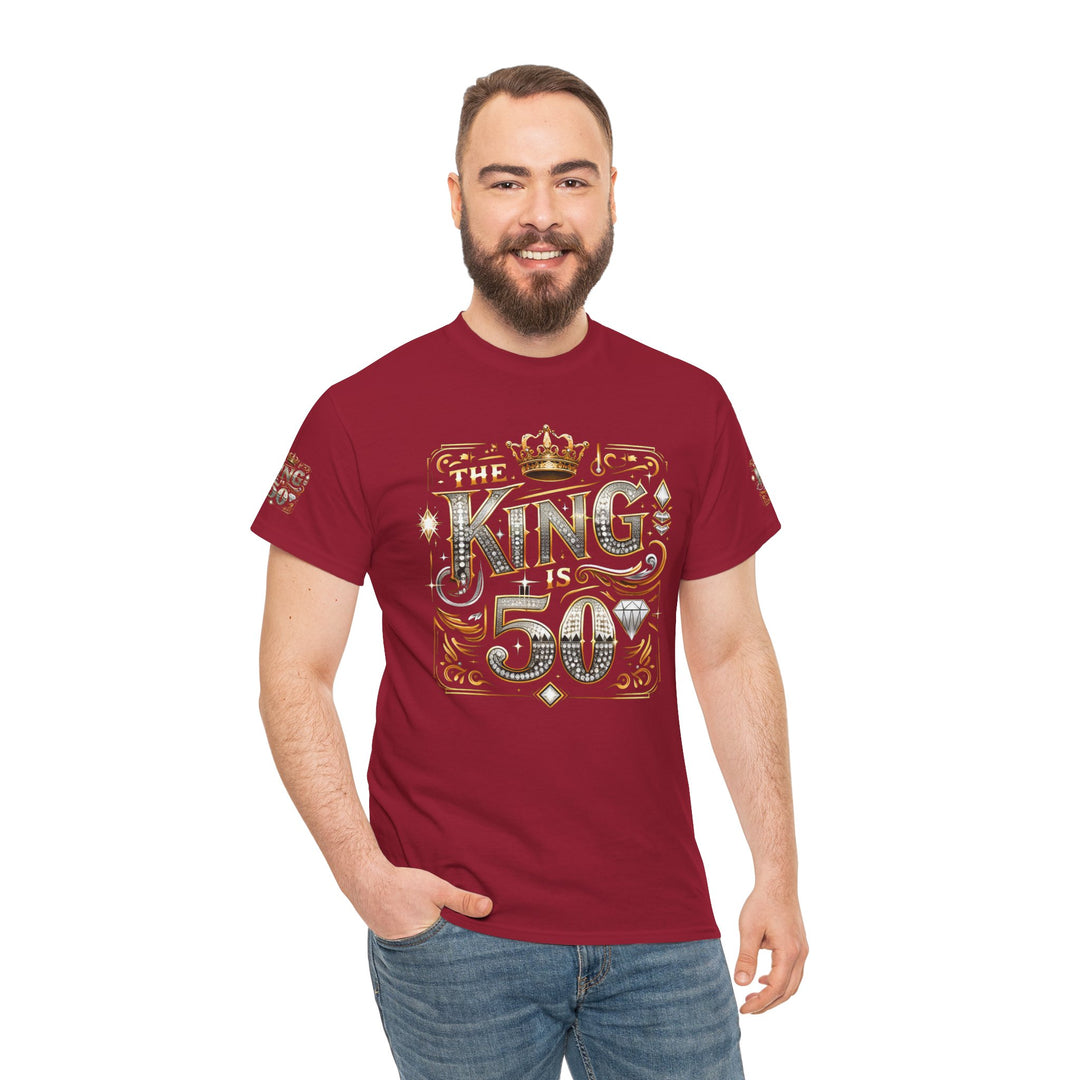 Royal 50th Birthday Tee, Vintage King Shirt, Men’s Birthday Gift, Celebrate 50 Years, Custom Graphic T-Shirt, Fun Party Top