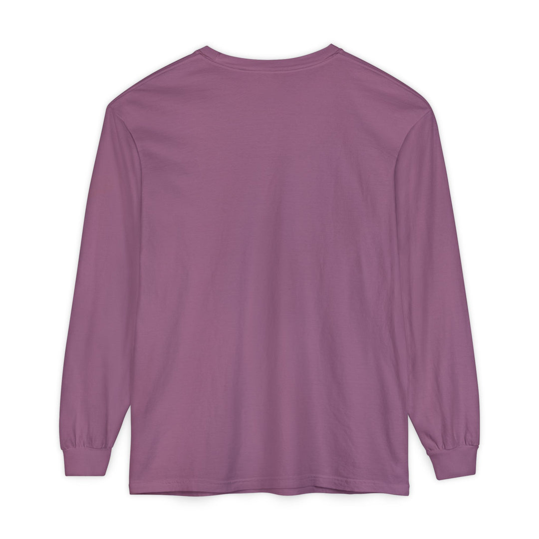 Unisex Garment-dyed Long Sleeve T-Shirt - Eating Christmas Cookies For Two