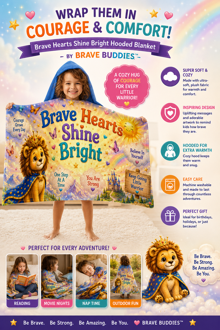 Brave Buddies™ Courage Crew Collection - Hooded Blanket
