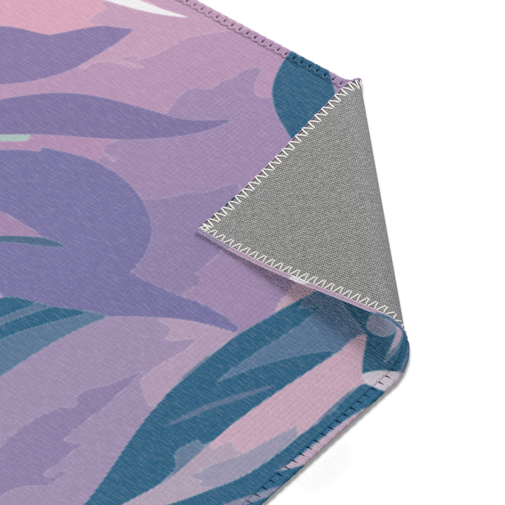 Boho Chic Area Rug - Purple Seaweed Home Decor Mat for Living Room