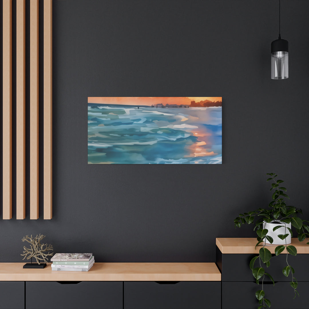 Coastal Sunset Canvas Art – Ocean and Beach Wall Décor