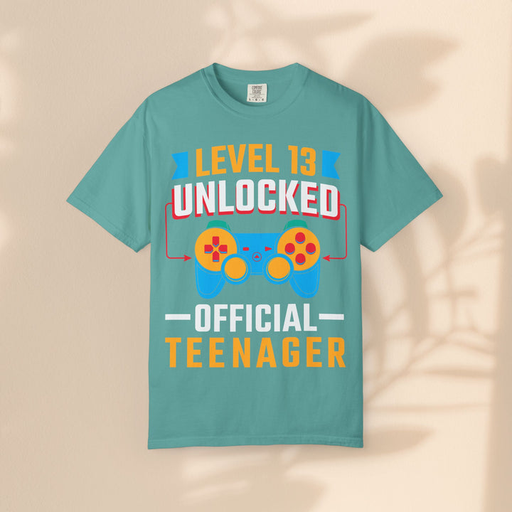 Level Up! 13 year old Unisex Gamer T-Shirt - Perfect for Birthdays, Gaming Events, and Teen Celebrations, Gifts for Gamers, Fun Graphic Tee