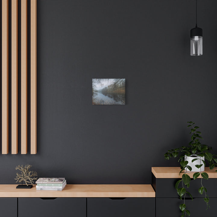 Foggy River Landscape Canvas Print – Nature Wall Art