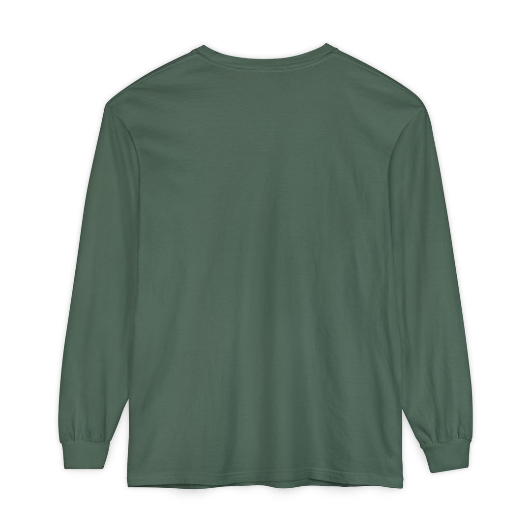 Unisex Garment-dyed Long Sleeve T-Shirt - Eating Christmas Cookies For Two
