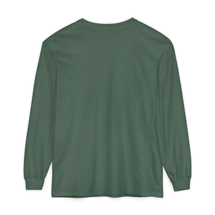Unisex Garment-dyed Long Sleeve T-Shirt - Eating Christmas Cookies For Two