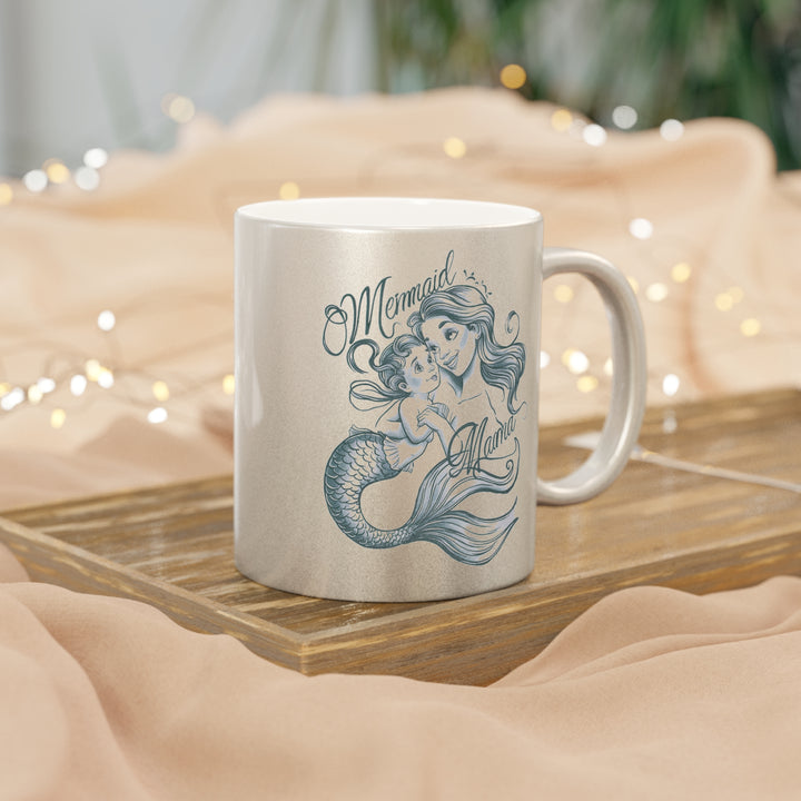 Metallic Mug (Silver\Gold) - Mermaid Mama Gold