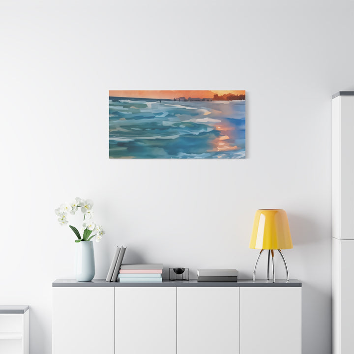 Coastal Sunset Canvas Art – Ocean and Beach Wall Décor