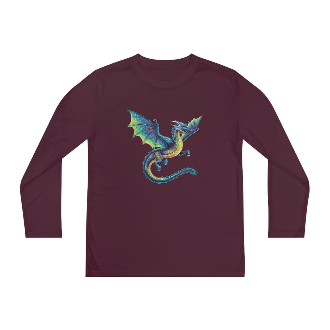 Youth Long Sleeve Competitor Tee - Electric Dragon