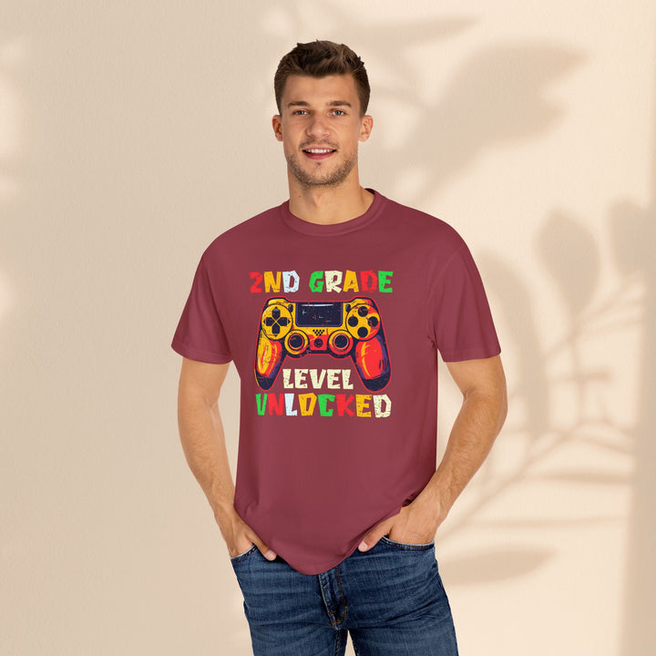 Fun Gamer T-Shirt, 2nd Grade Level Unlocked Shirt, Kids Gaming Apparel, Back to School Gift, Video Game Fan Tee