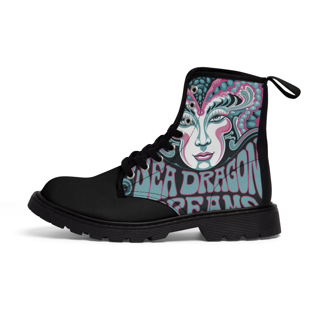 Men's Canvas Boots - Sea Dragon Dreams