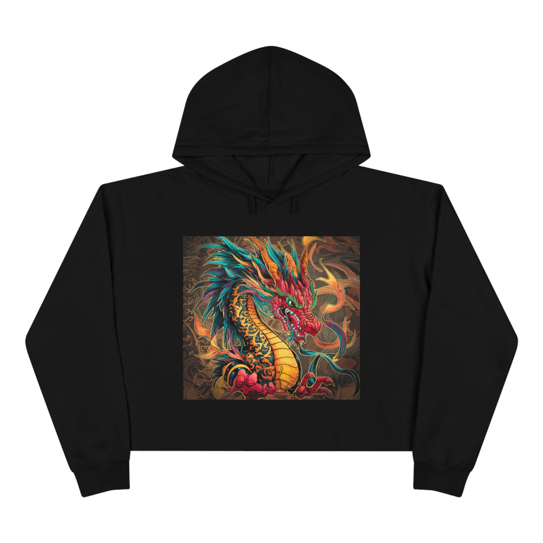 Crop Hoodie - Fire Dragon