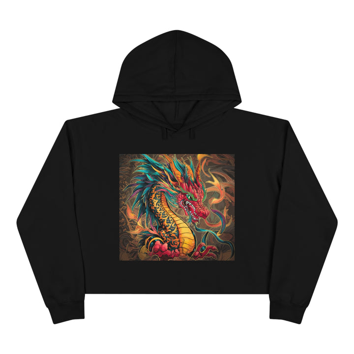 Crop Hoodie - Fire Dragon