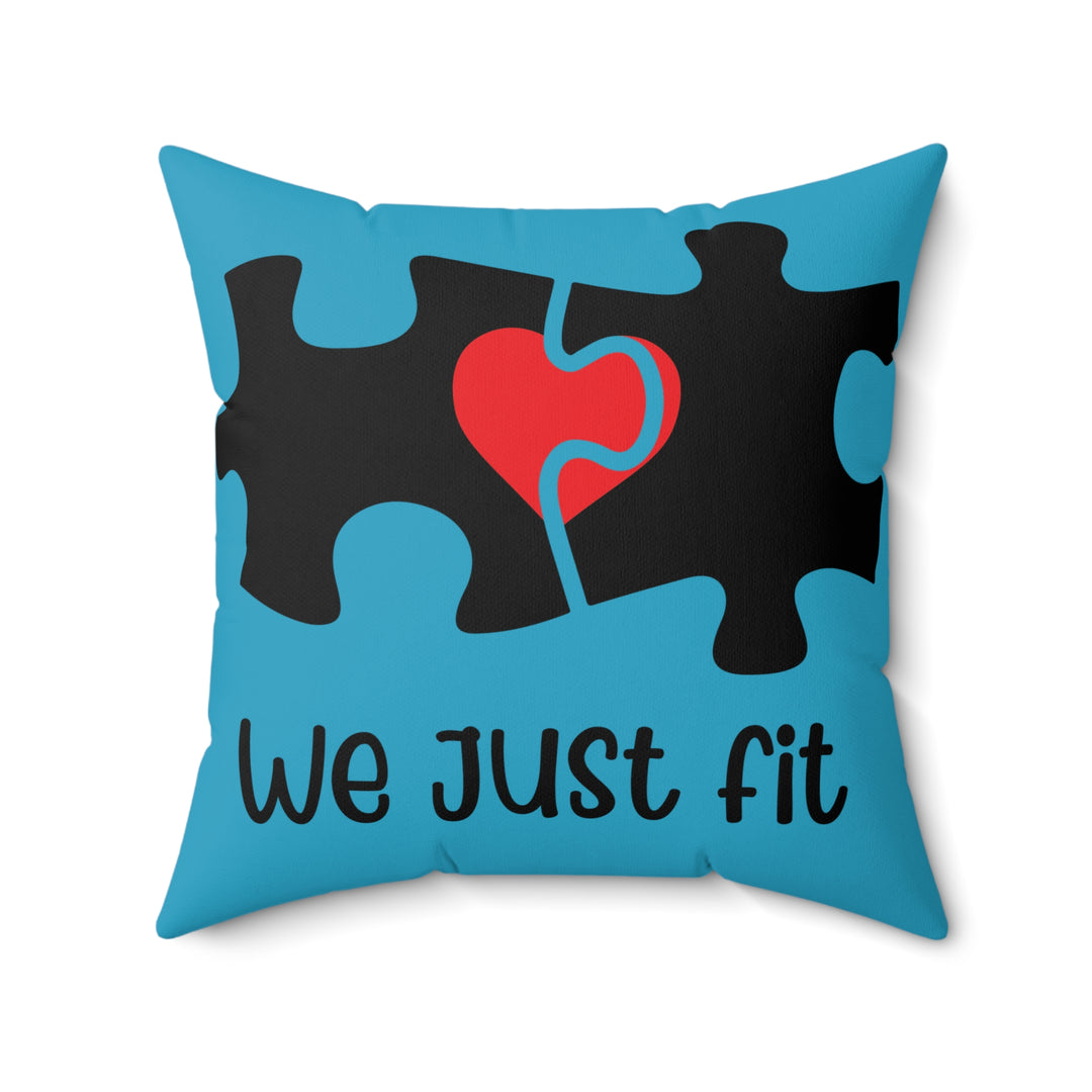 Spun Polyester Square Pillow - We Just Fit