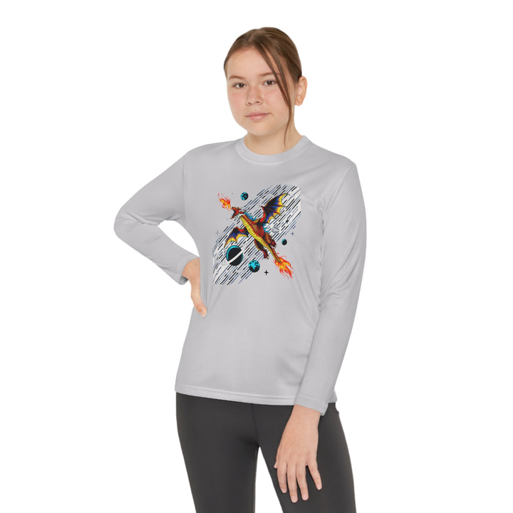 Youth Long Sleeve Competitor Tee - Galaxy Dragon