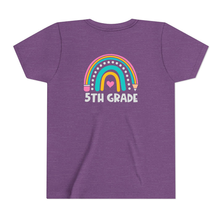 Rainbow 5th Grade Youth Tee, Back to School Shirt, Kids Birthday Gift, Elementary Student Apparel, Classroom Outfit, Fun Kids Wear