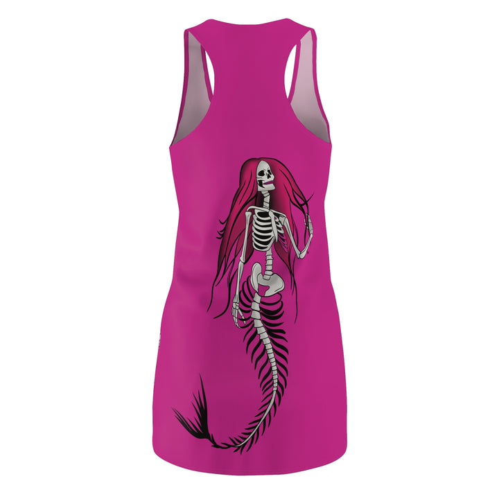 Women's Cut & Sew Racerback Dress (AOP) - Pink Skeleton