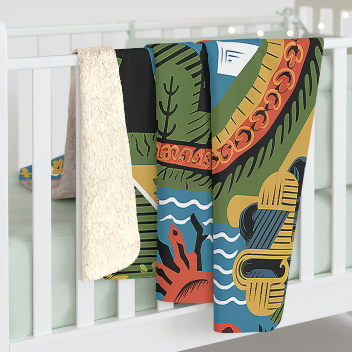 Mexican Dragon Sherpa Fleece Blanket – Cozy Home Décor & Gift for Dragon Lovers