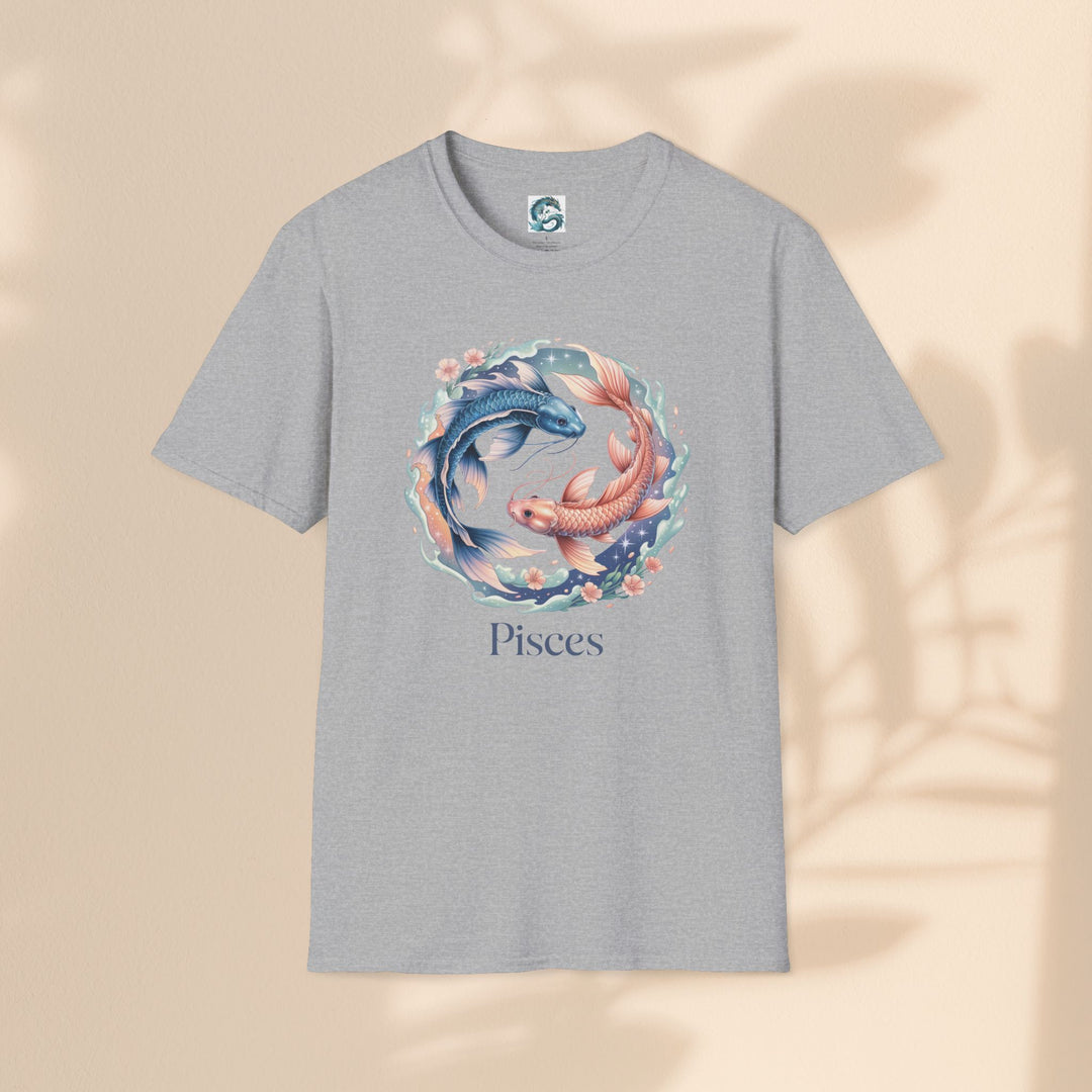 Pisces Zodiac T-Shirt, Softstyle Tee, Astrological Gift, Horoscope Apparel, Birthday Gift for Pisces, Astrology Merch