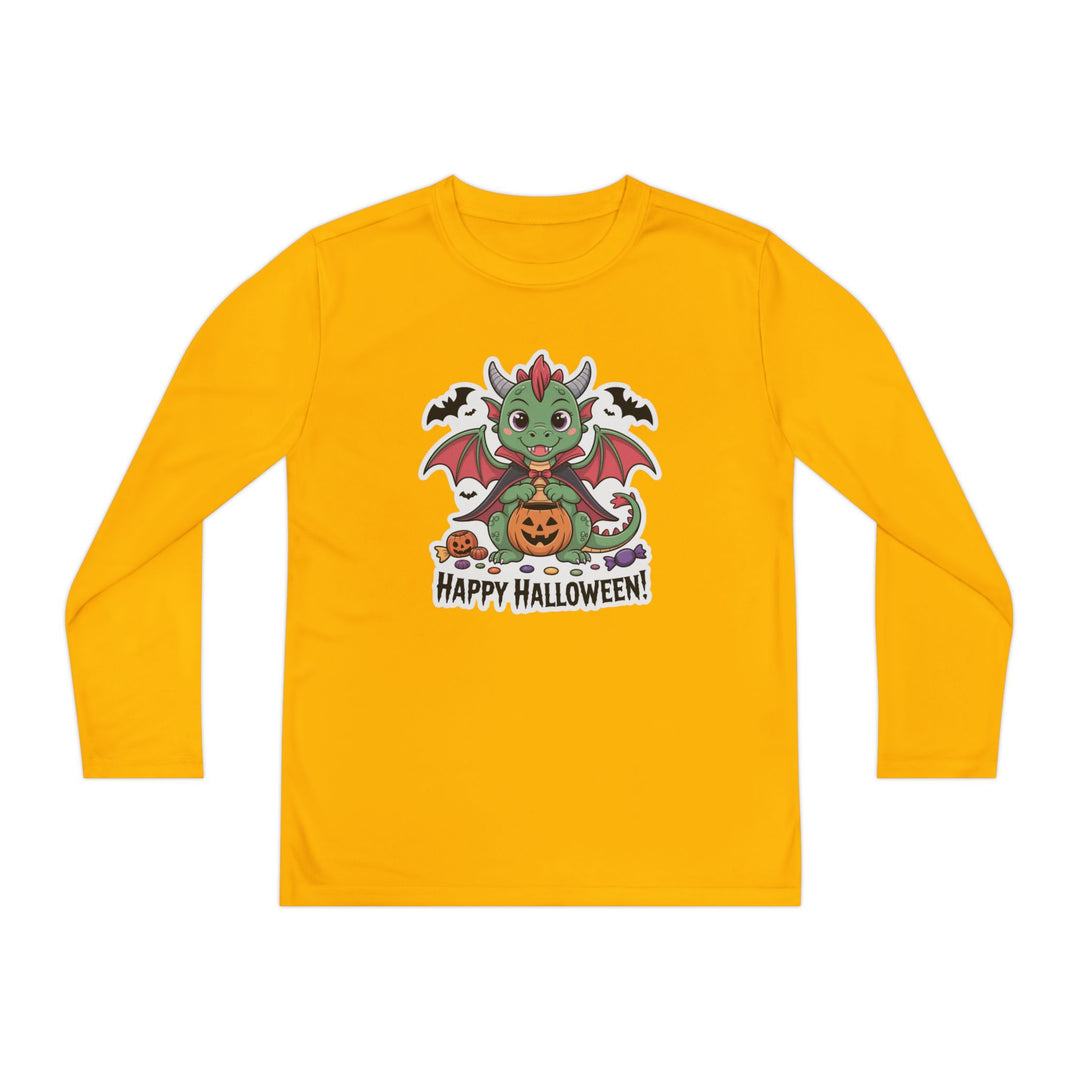 Halloween Youth Long Sleeve Tee, Cozy Tee for Kids, Spooky Costume Alternative, Perfect for Halloween Parties, Trick-Or-Treating