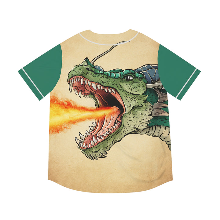 Men's Baseball Jersey - Fire Breathing Dragon