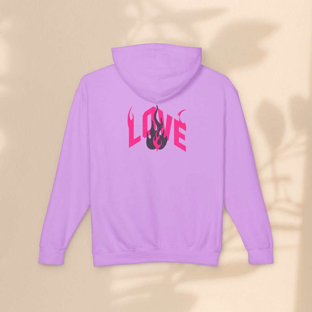 Unisex Lightweight Hooded Sweatshirt - LOVE