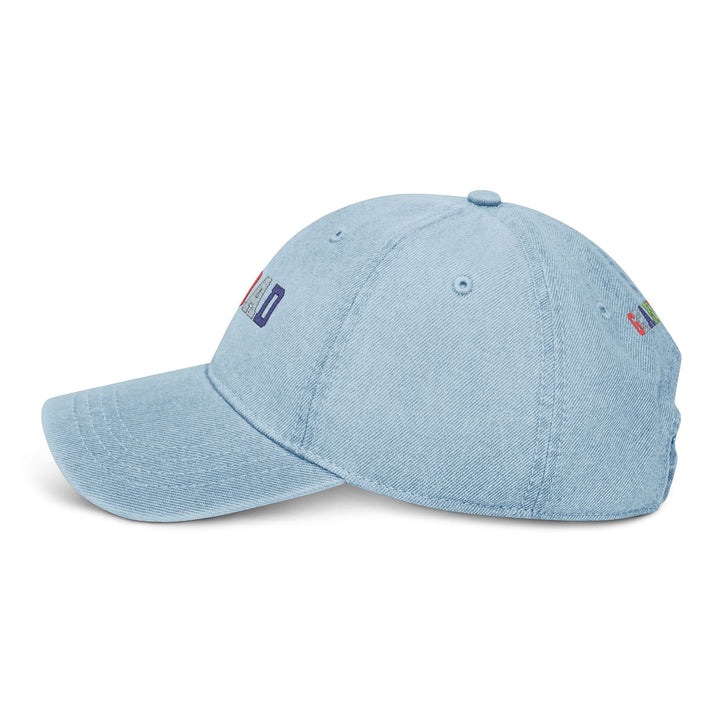 Colorful Embroidered Grandad Denim Hat - Gift for Grandpa